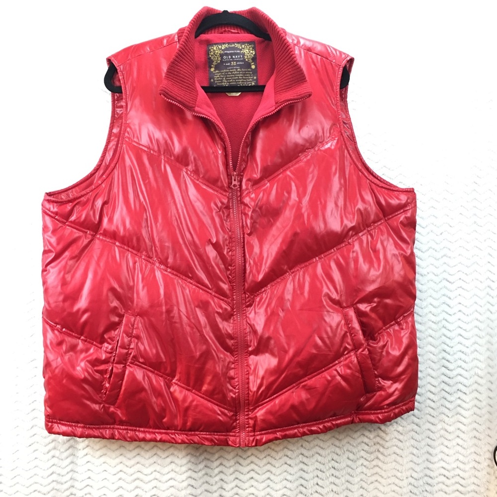 This Old Navy puffy red vest